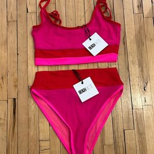 Pink & Red Beach Riot Bikini